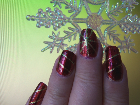 1 - Opal's Gems - Christmas Wrap nails