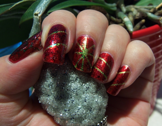 10 - Opal's Gems - Christmas Wrap nails
