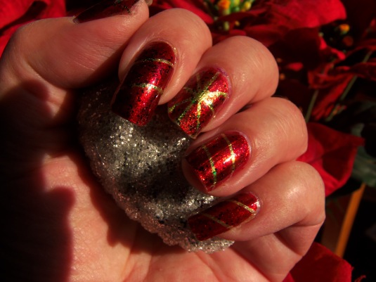 14 - Opal's Gems - Christmas Wrap nails
