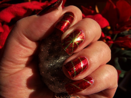 15 - Opal's Gems - Christmas Wrap nails