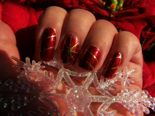 16 - Opal's Gems - Christmas Wrap nails