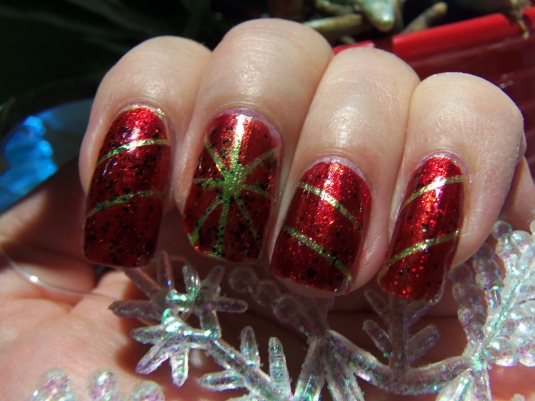 9 - Opal's Gems - Christmas Wrap nails